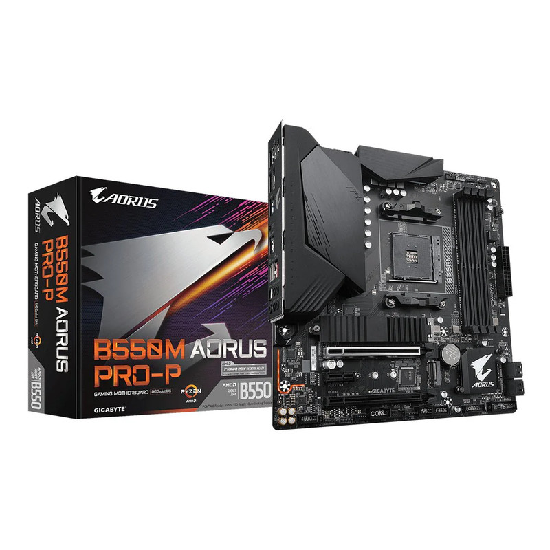 (Pre-Owned) Gigabyte B550M Aorus PRO-P DDR4 AM4 mATX Gaming AMD Motherboard